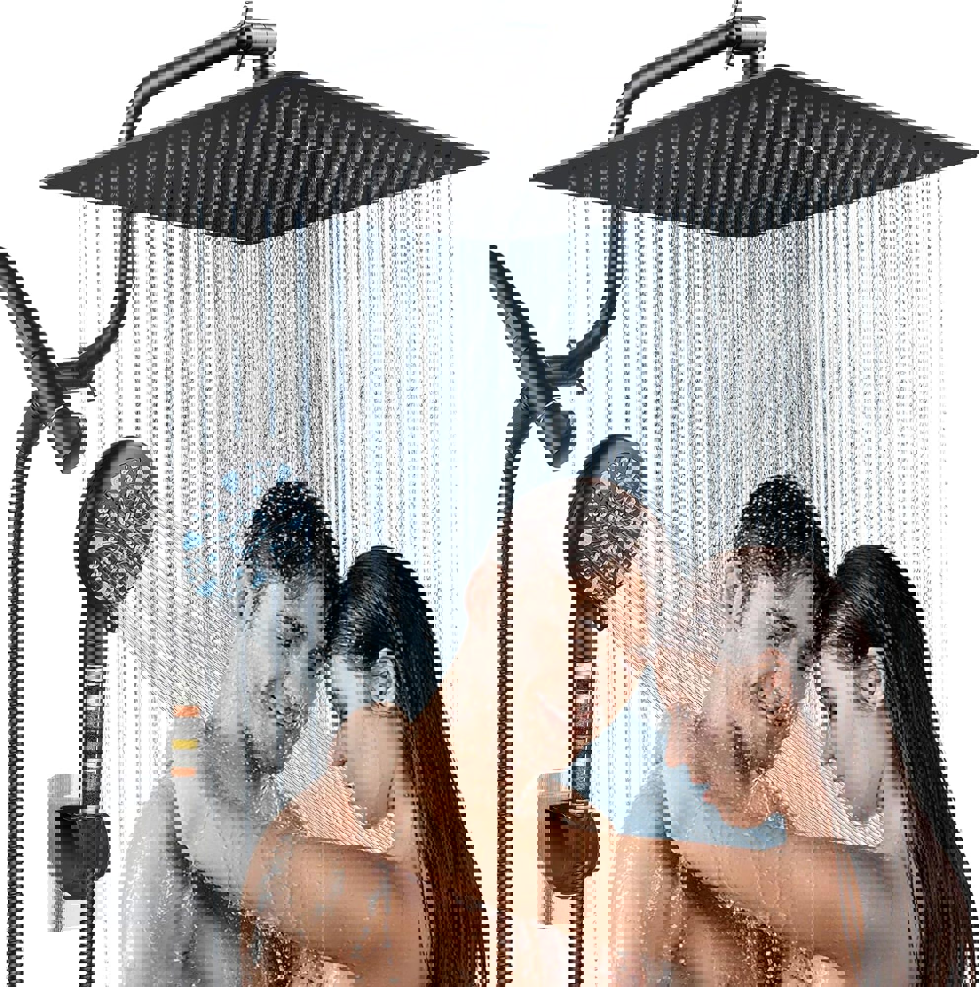 Metal 3Way Rain Shower Head, High Pressure Shower Head, Dual Shower